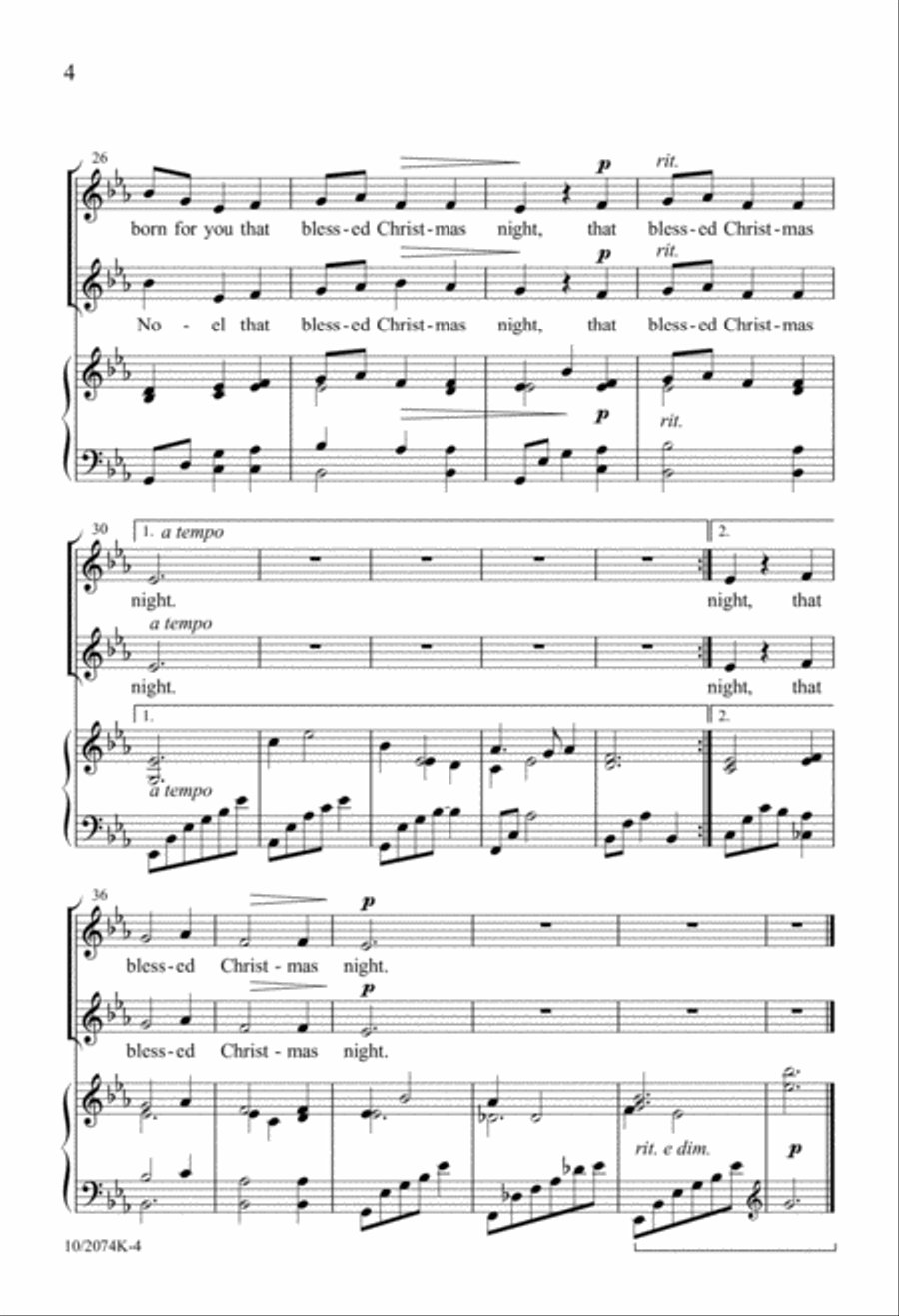 That Blessed Christmas Night 2-Part scores gallery preview page 4