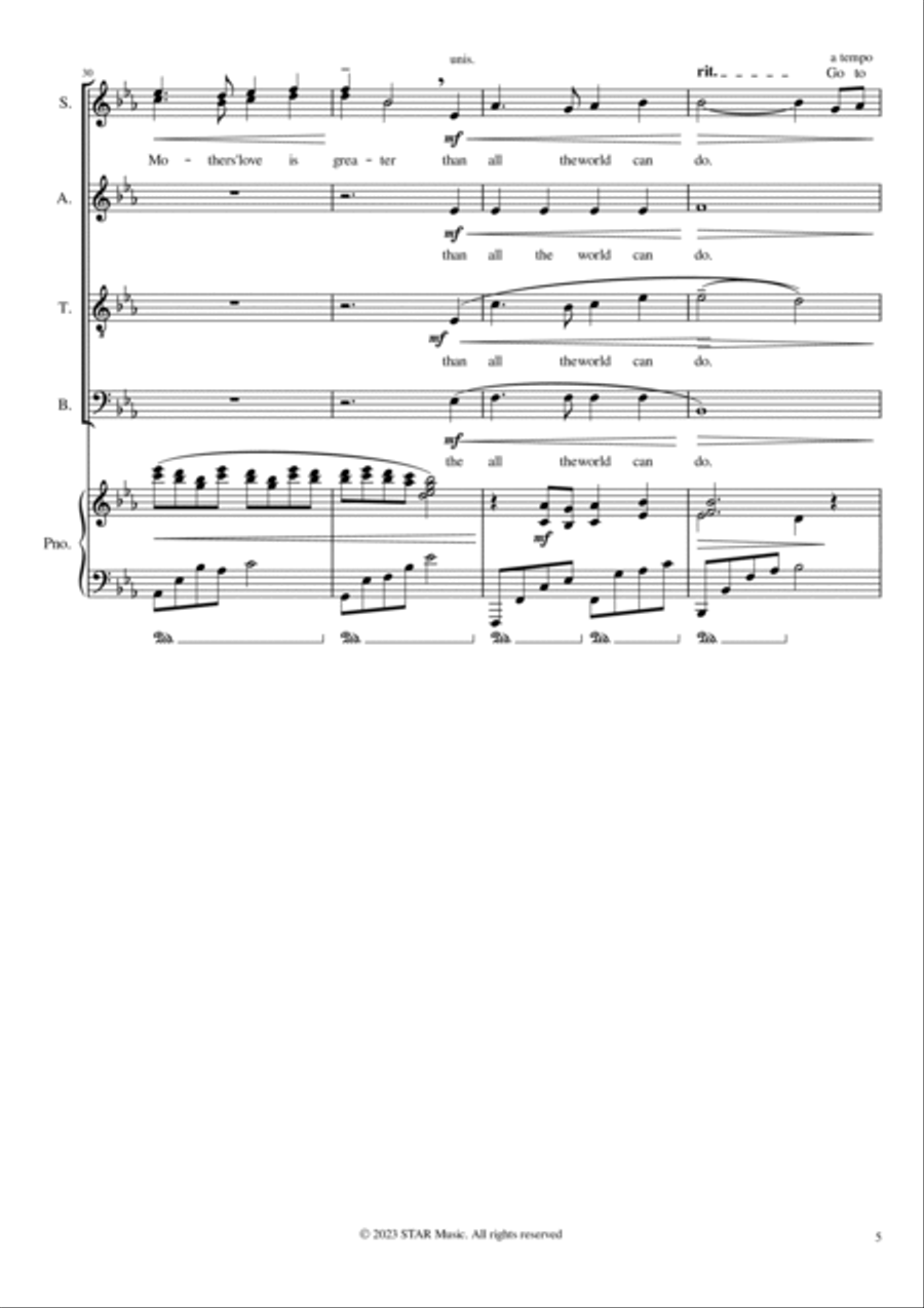 Mary's Song Mary's Song Divisi scores gallery preview page 5