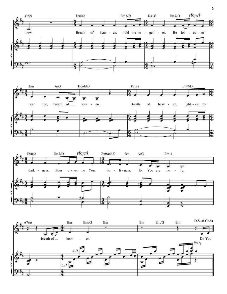 Breath Of Heaven (Mary's Song) Voice scores gallery preview page 3
