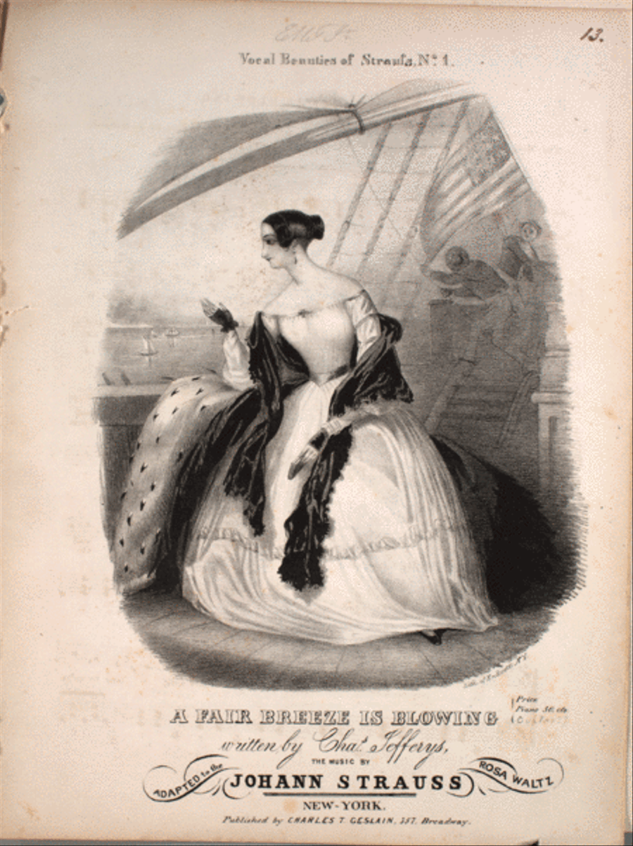 A Fair Breeze is Blowing. Adapted to the Rosa Waltz Voice scores gallery preview page 1