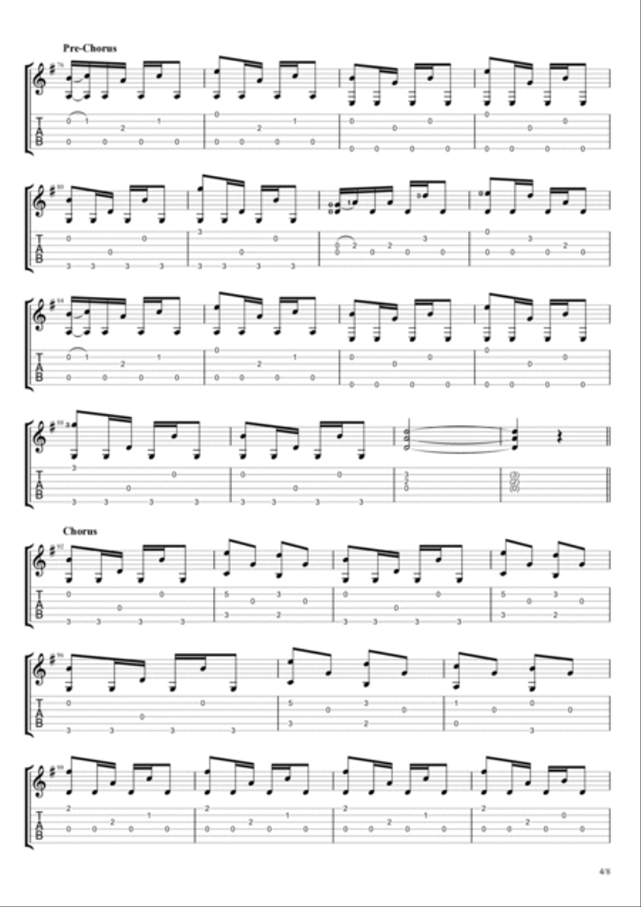 Sweet Creature Electric Guitar scores gallery preview page 4