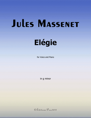 Élégie, by Massenet, in g minor