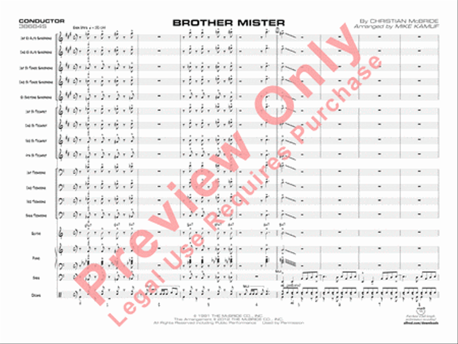 Brother Mister Jazz Ensemble scores gallery preview page 4
