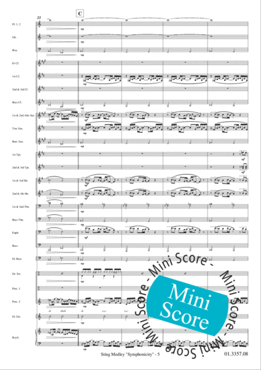 Sting Medley Sting Medley Concert Band scores gallery preview page 9