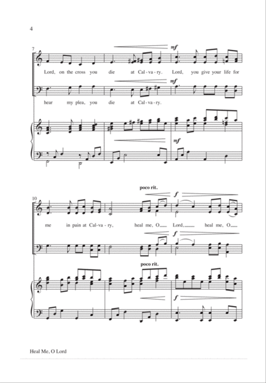 Heal Me, O Lord 4-Part scores gallery preview page 5
