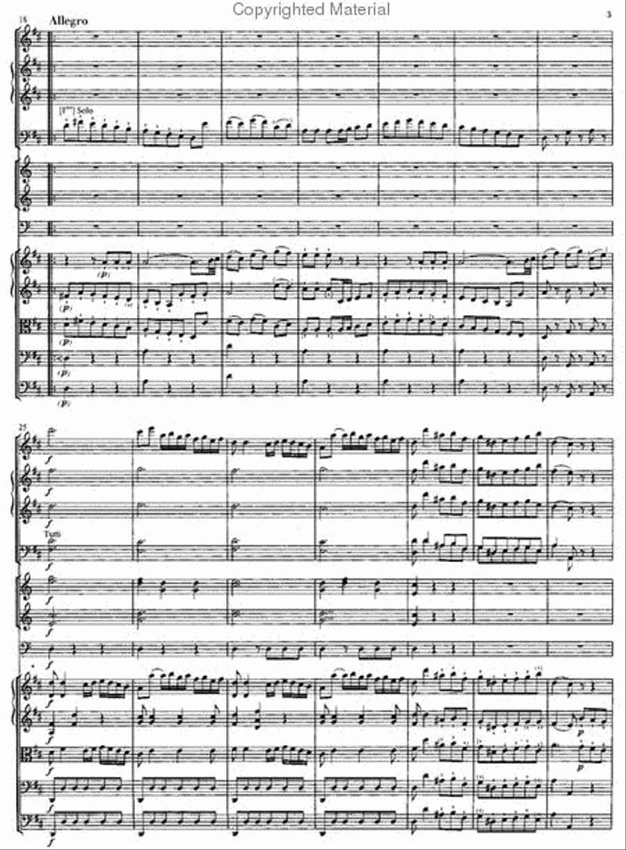 Symphony D major Hob. I:96 'The Miracle' Violin scores gallery preview page 2