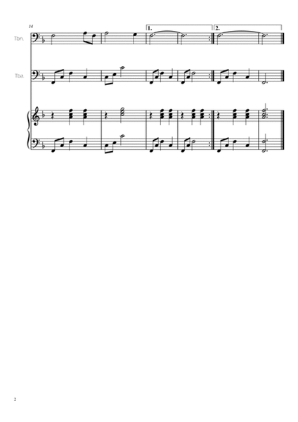 Amazing Grace - Trombone and Tuba Duet w/ Piano accompaniment image number null