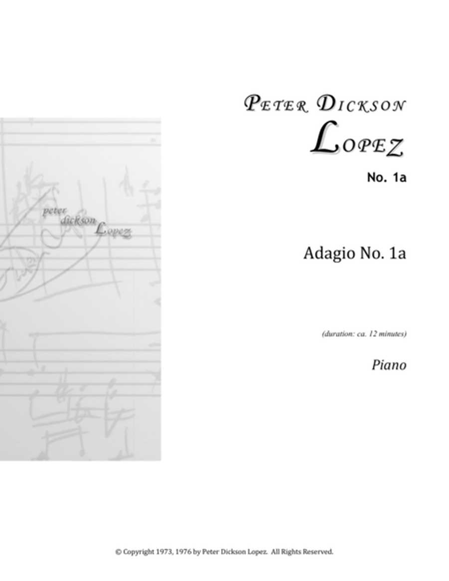 Adagio No. 1: No. 1a (Piano)