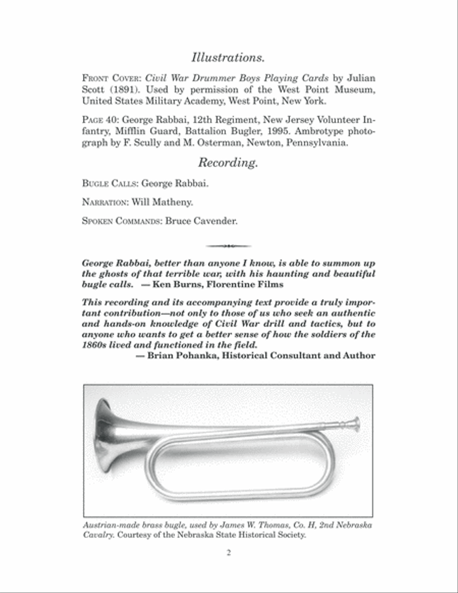 Infantry Bugle Calls of the American Civil War Bugle scores gallery preview page 3