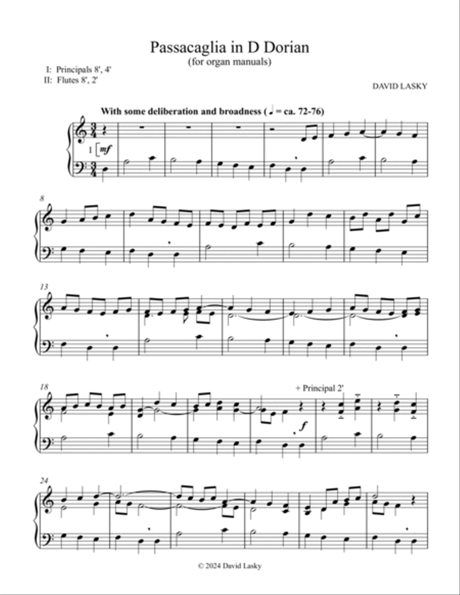 Four Modal Passacaglias for Organ Manuals image number null
