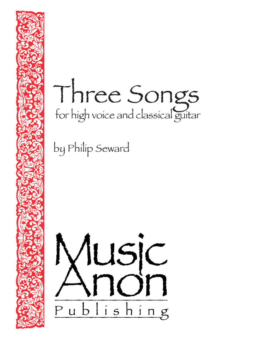 Three Songs for High Voice & Guitar Chamber Music scores gallery preview page 1