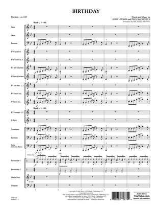 Birthday - Conductor Score (Full Score)
