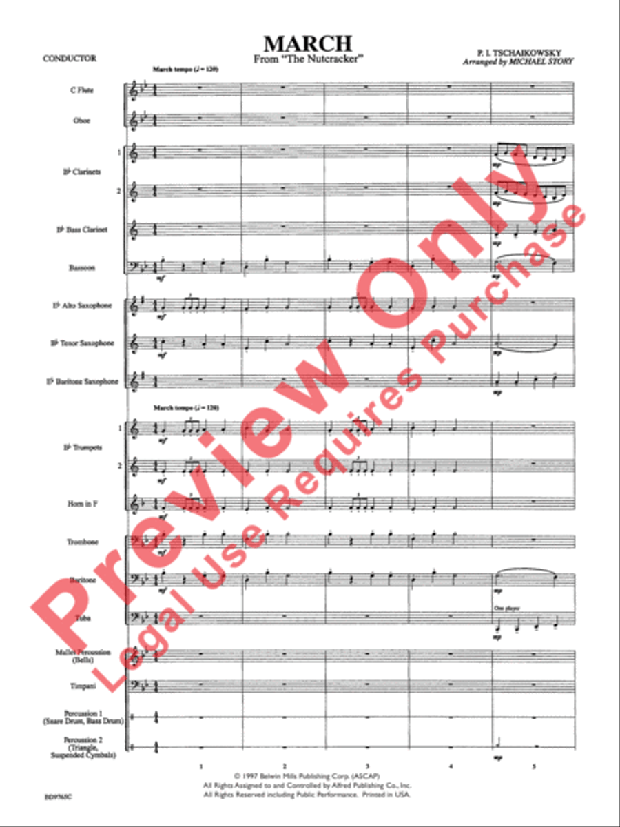 March from The Nutcracker Concert Band scores gallery preview page 4