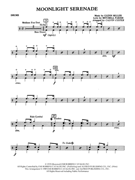 Moonlight Serenade: Drums
