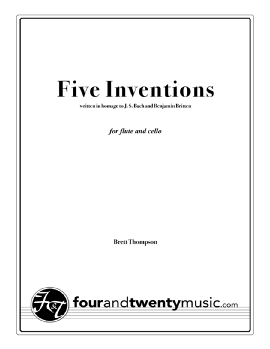 Five Inventions for Flute and Cello Flute scores gallery preview page 1