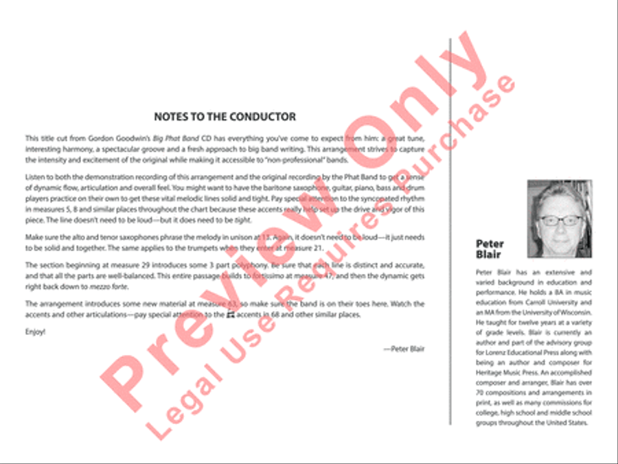 Act Your Age Jazz Ensemble scores gallery preview page 3