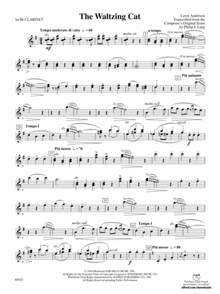 The Waltzing Cat: 1st B-flat Clarinet