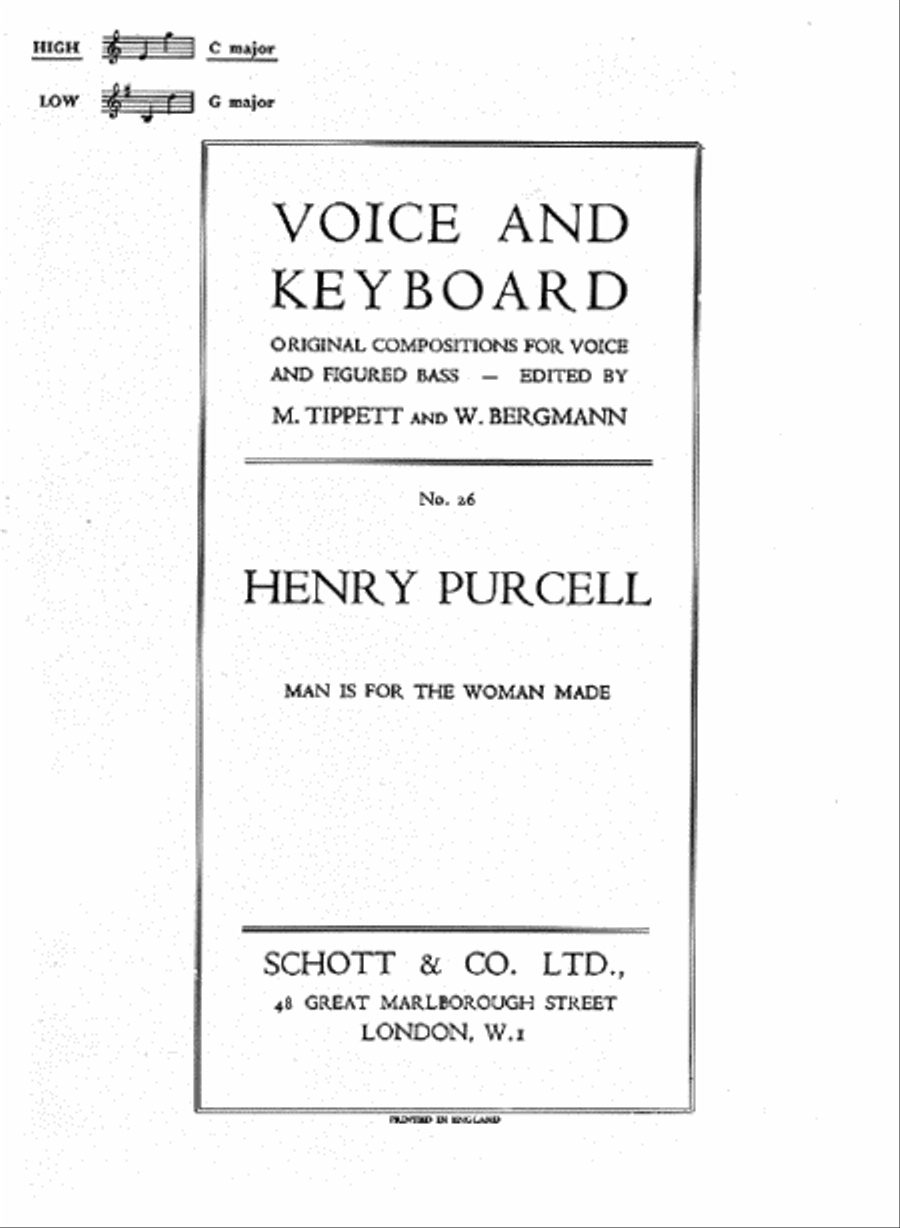 Man Is for the Woman Made High Voice scores gallery preview page 1