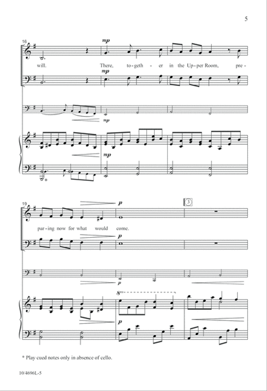 Gathered in the Upper Room 4-Part scores gallery preview page 5