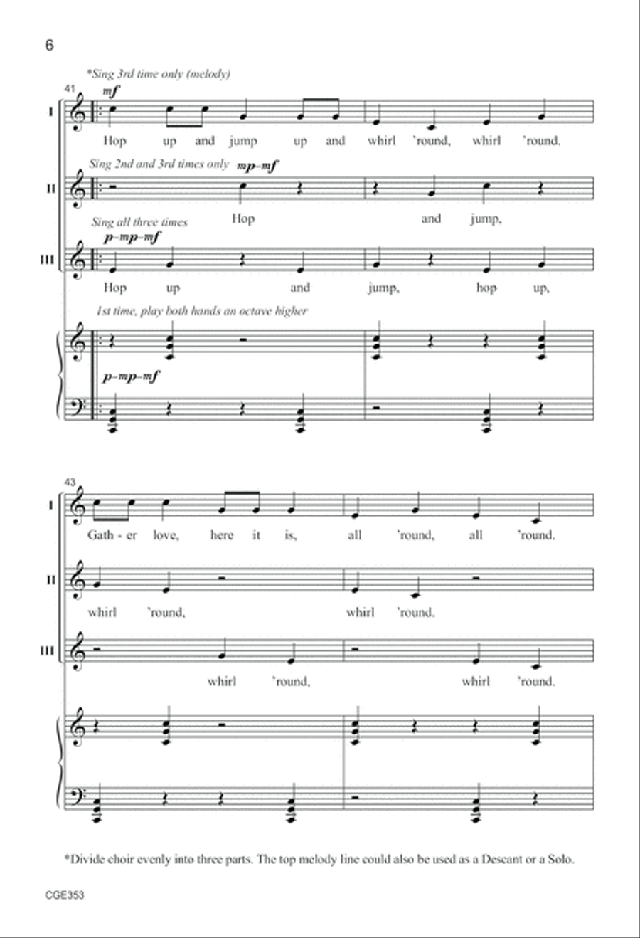 Gather Love All Around - Two-part Choir scores gallery preview page 6