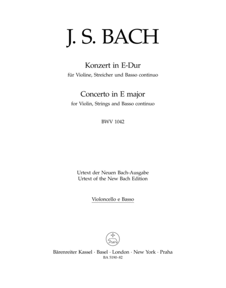 Konzert fur Violine, Streicher und Basso continuo - Concerto for Violin, Strings and Basso Continuo