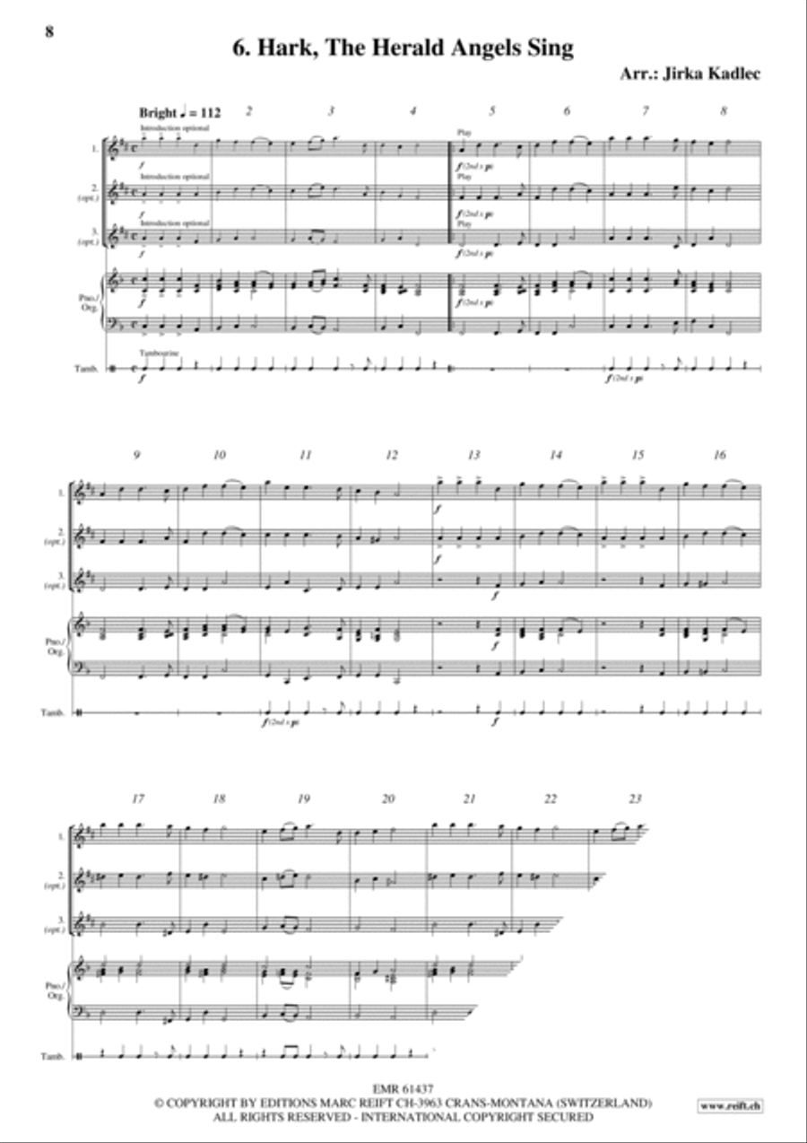 12 Easy Christmas Songs Woodwind Duet scores gallery preview page 8