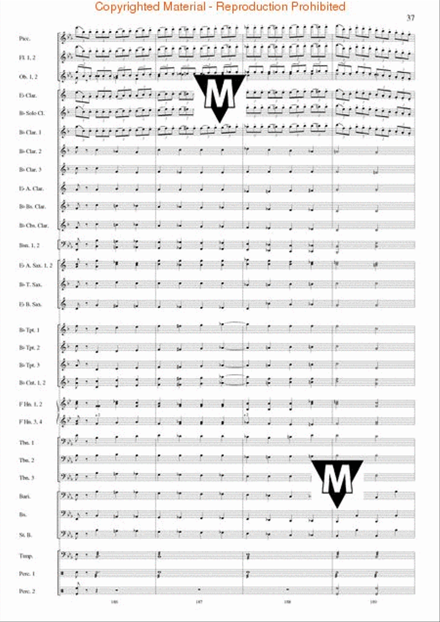 Triumphal March (from Aida) Concert Band scores gallery preview page 38