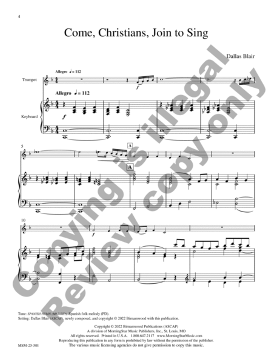 When Morning Gilds the Skies Trumpet scores gallery preview page 3