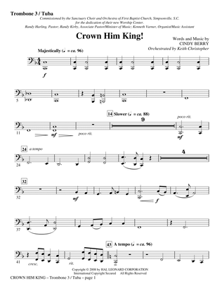Crown Him King! - Trombone 3/Tuba