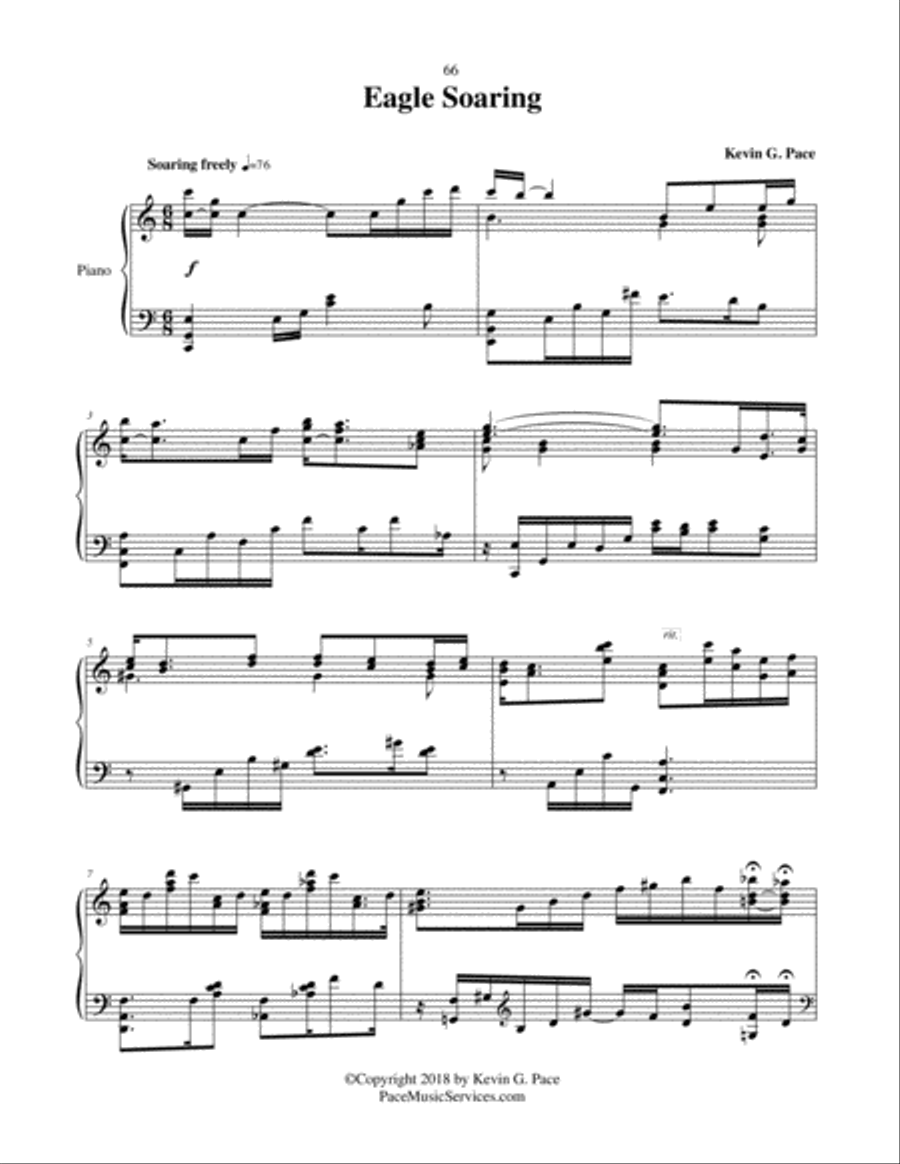 Eagle Soaring - original piano solo Piano Solo scores gallery preview page 2