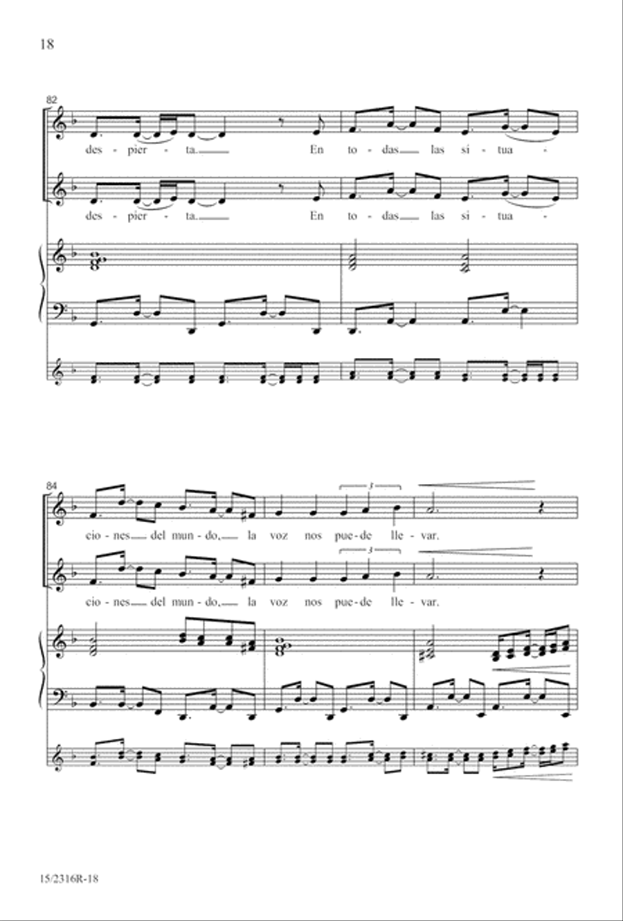 Nuestras Voces Nuestras Voces SSA scores gallery preview page 18