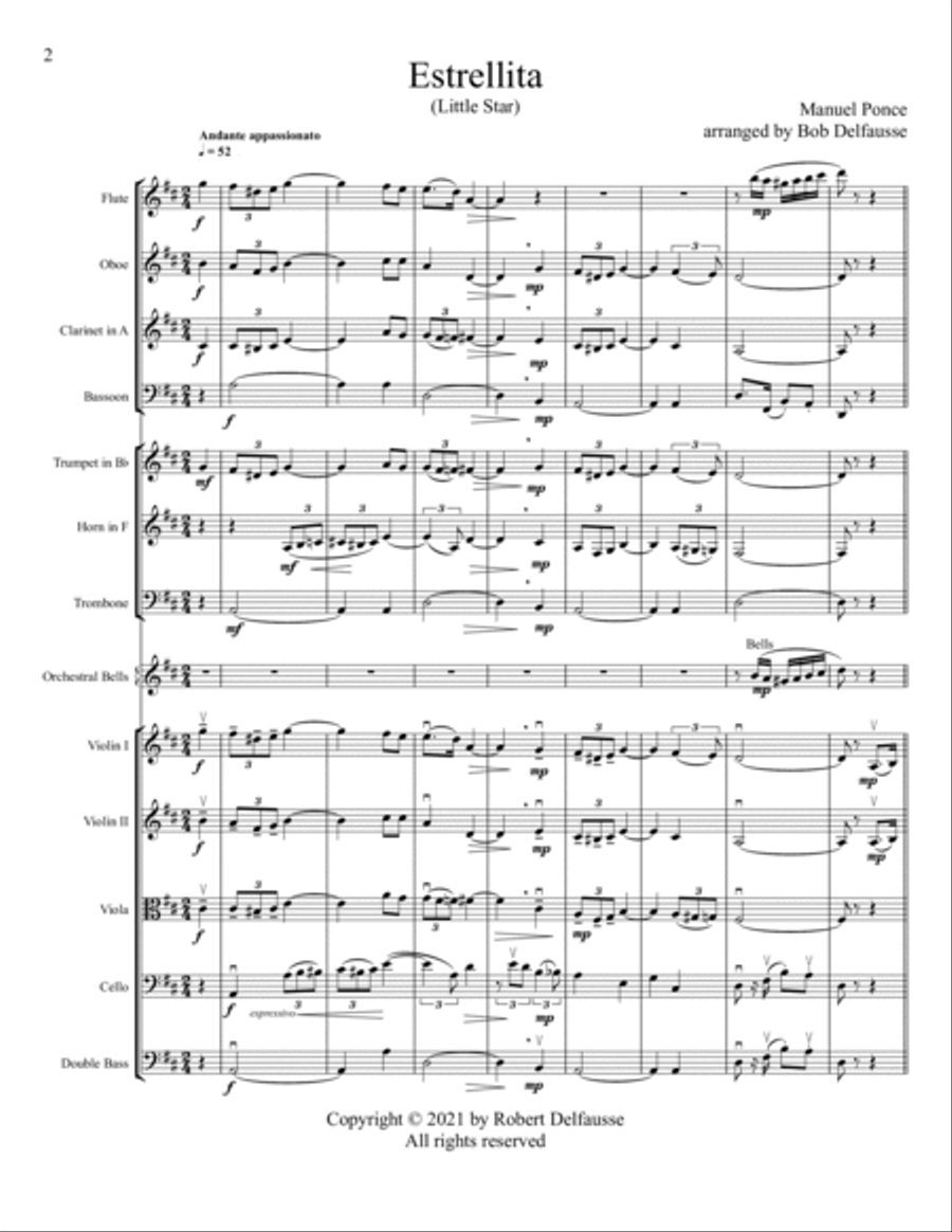 Estrellita, arranged for Chamber Orchestra Chamber Orchestra scores gallery preview page 2