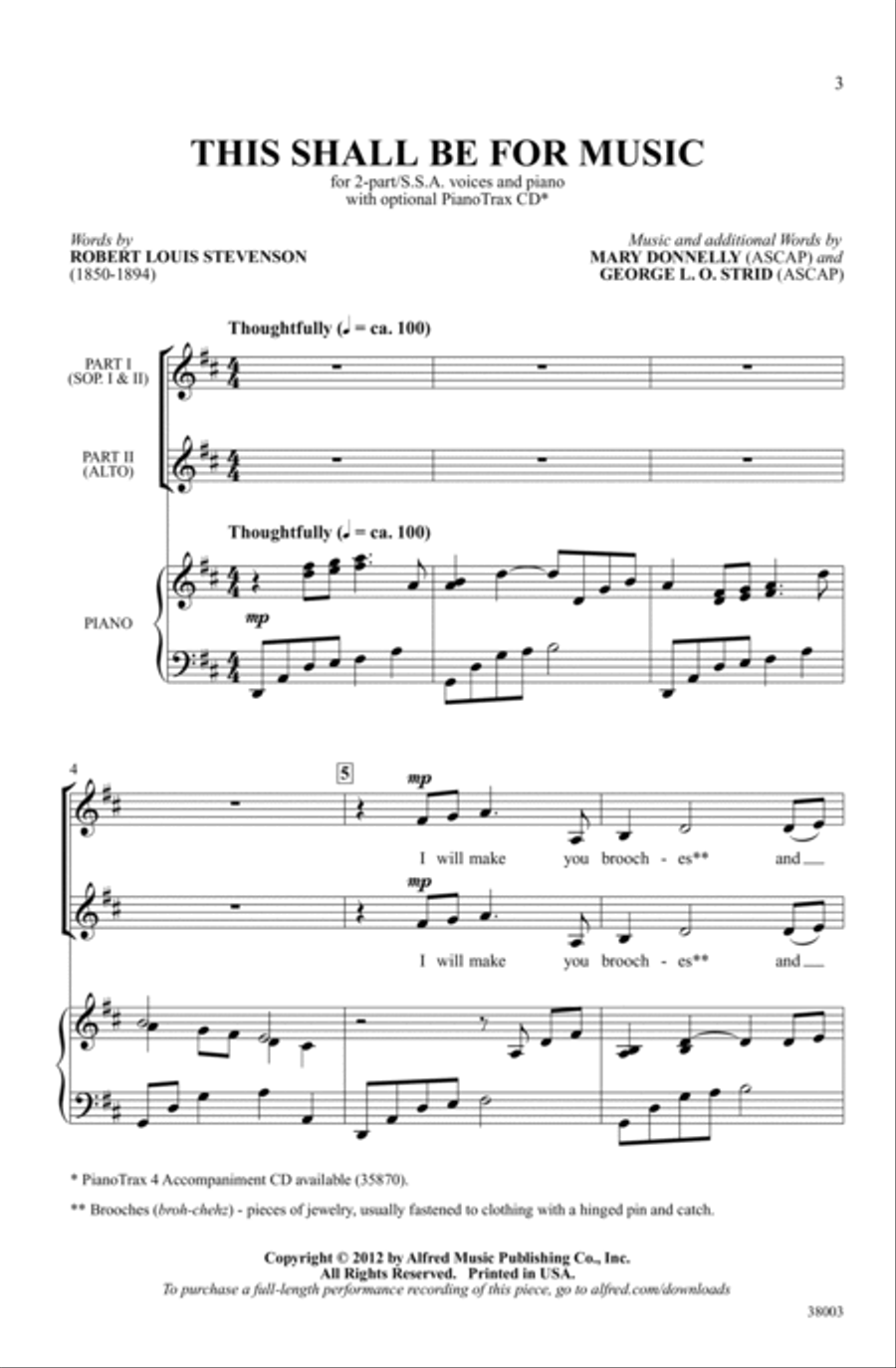 This Shall Be for Music SSA scores gallery preview page 2