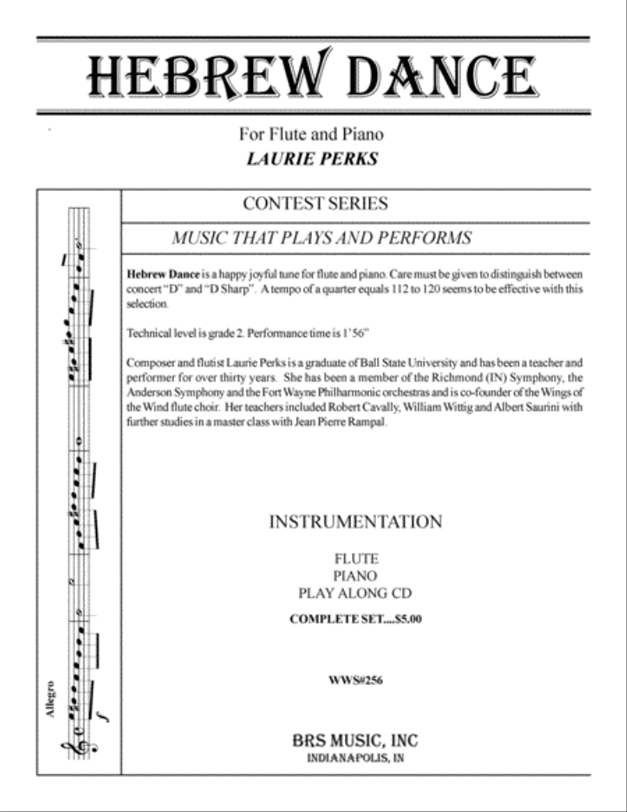 Hebrew Dance Flute Solo scores gallery preview page 1