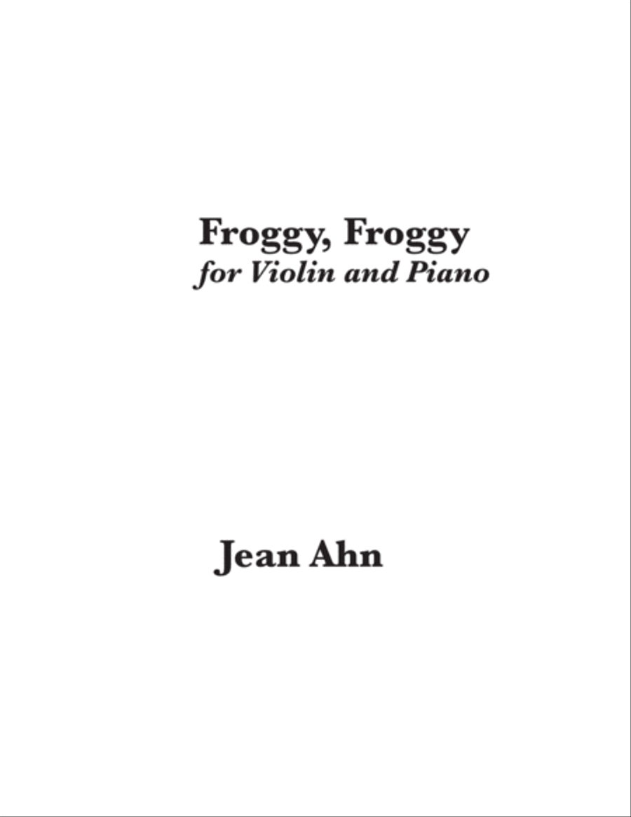 Froggy Froggy for violin and piano image number null