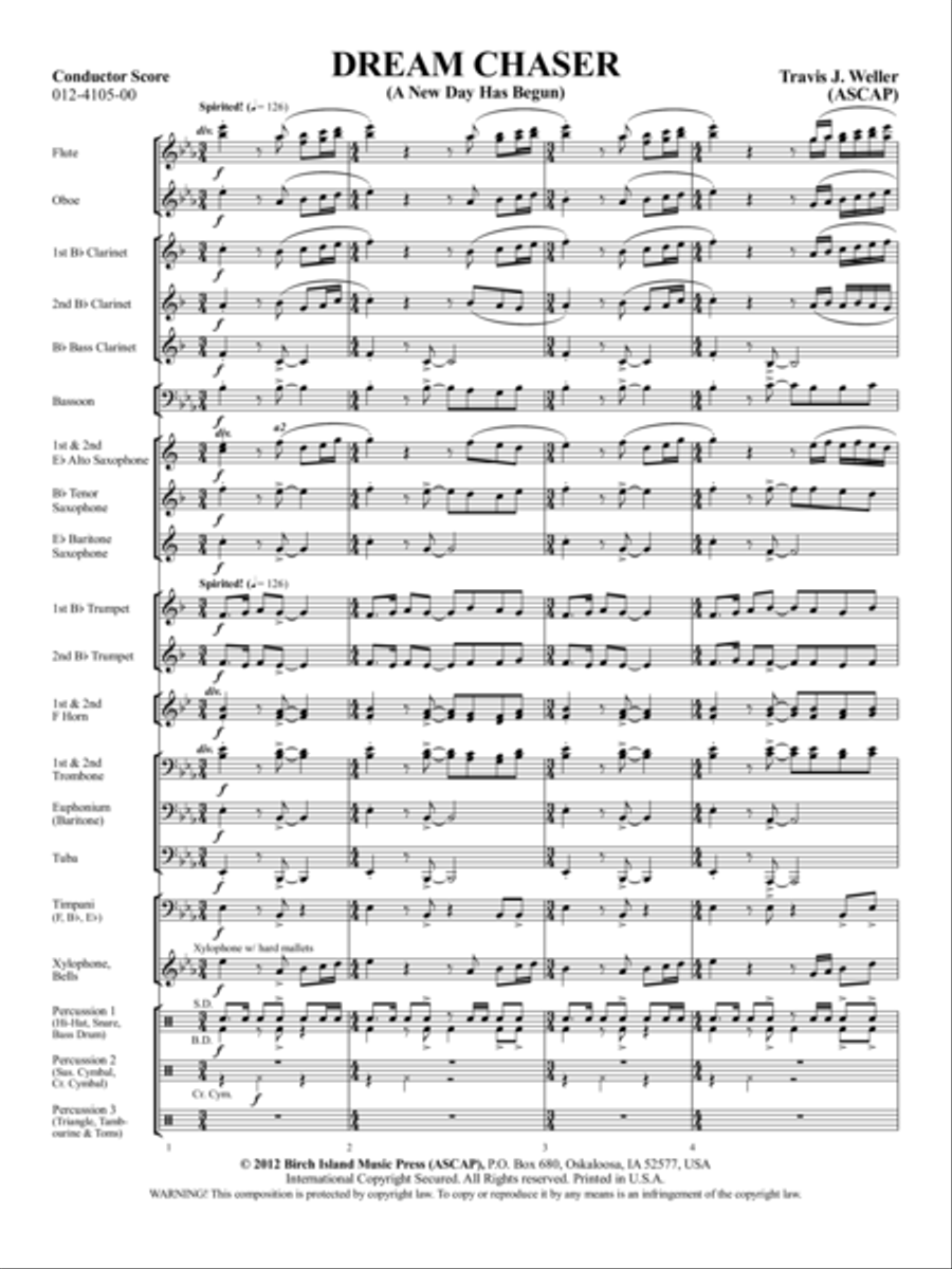 Dream Chaser Dream Chaser Concert Band scores gallery preview page 2