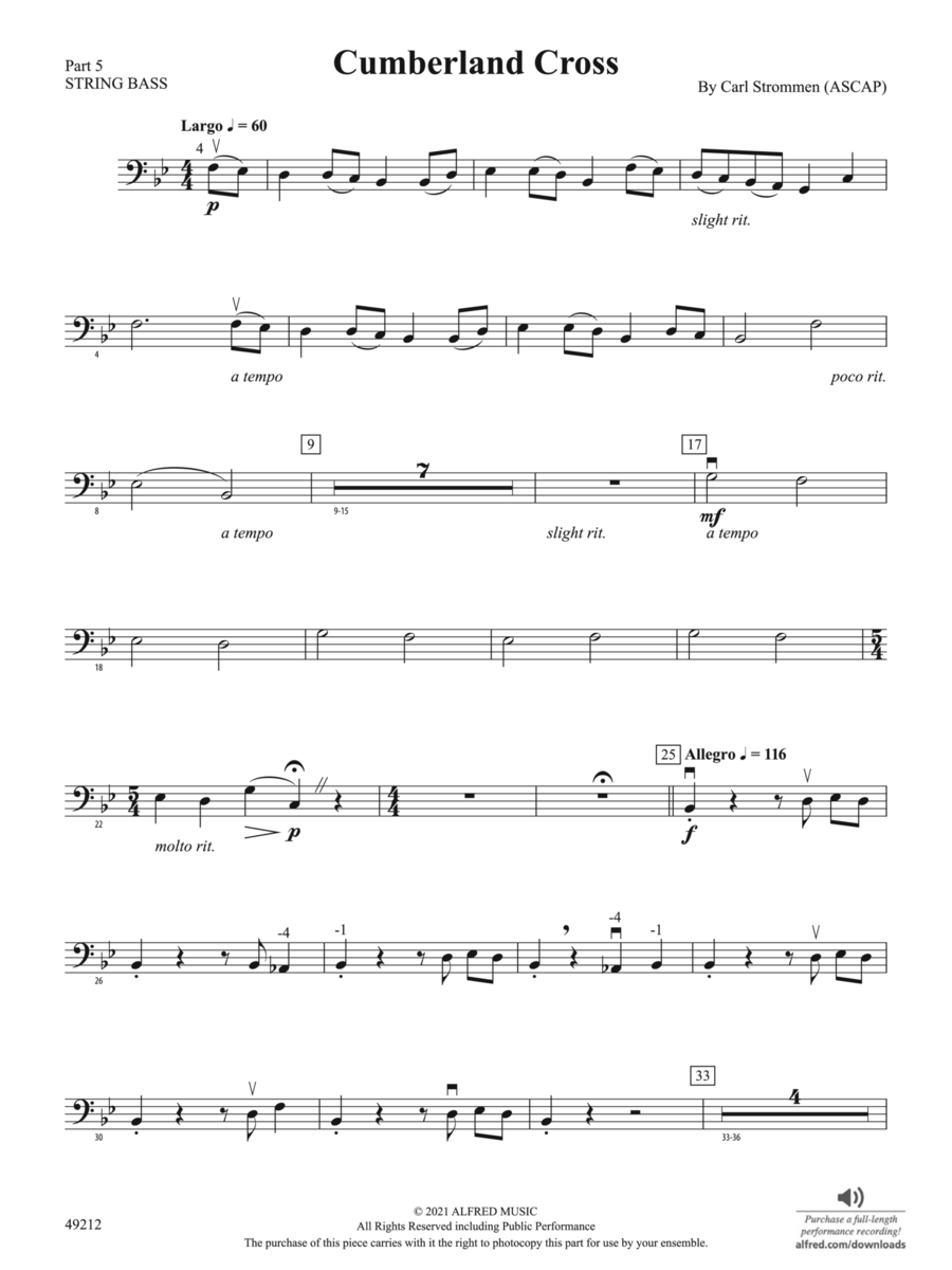 Cumberland Cross: Part 5 - String Bass