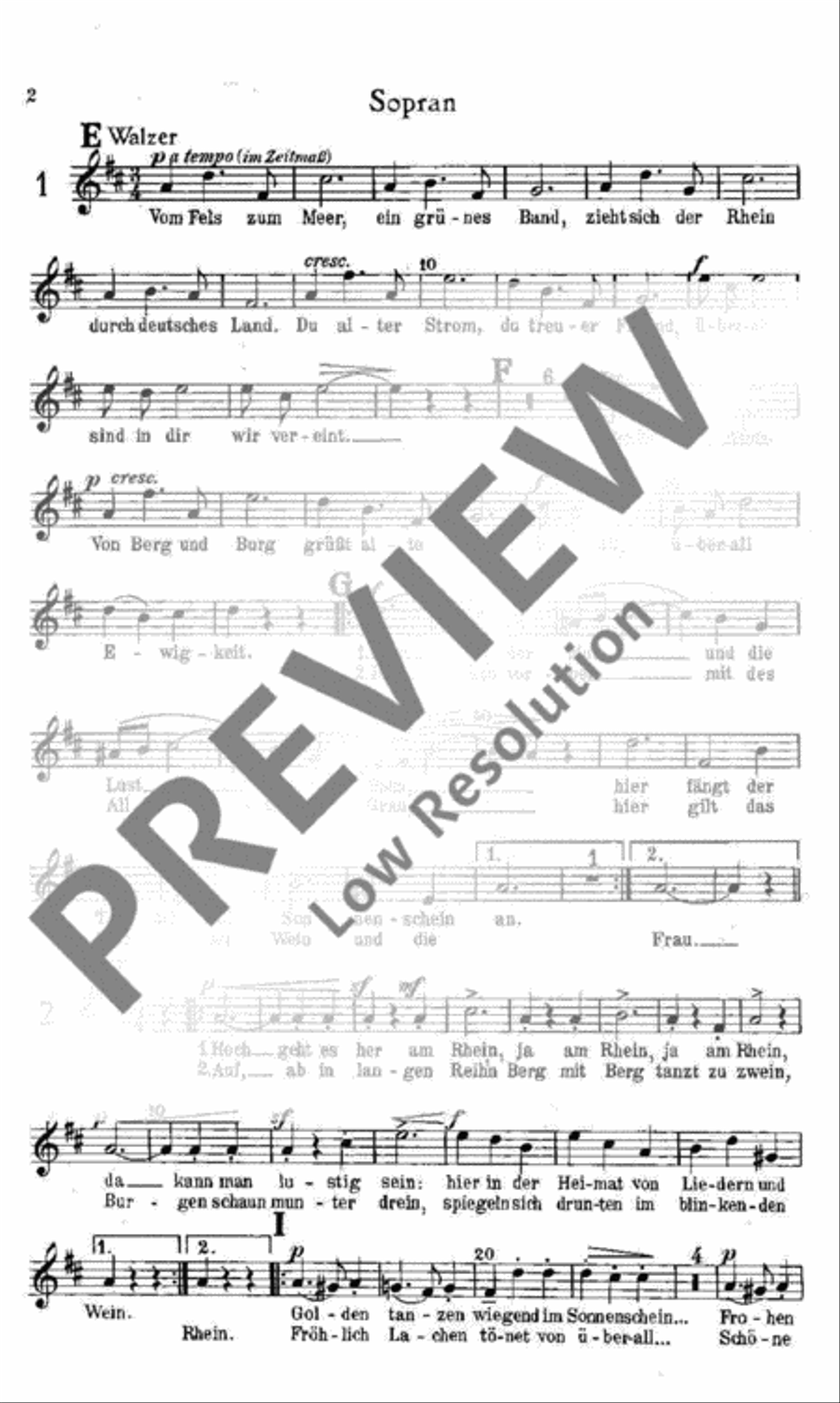 Am schönen Rhein gedenk ich dein Mixed Choir scores gallery preview page 3