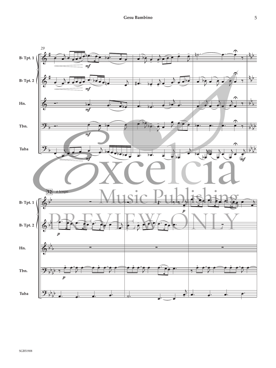 Gesu Bambino Horn scores gallery preview page 6
