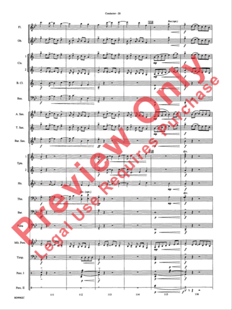 Rites of Tamburo Concert Band scores gallery preview page 23