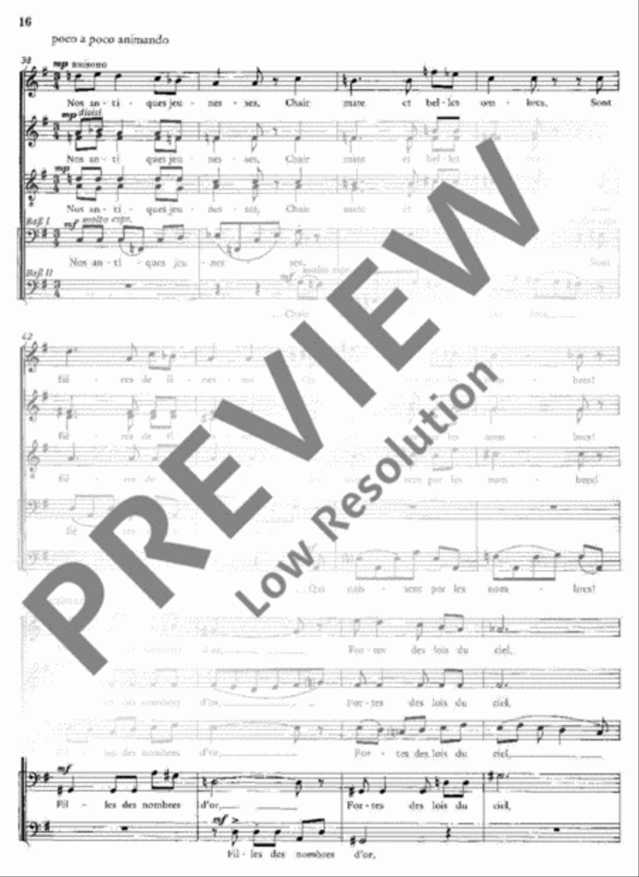 Trois Poèmes de Paul Valéry SSAATTBB scores gallery preview page 17
