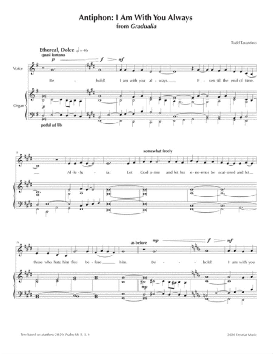 I Am With You Always (solo version) Voice scores gallery preview page 3