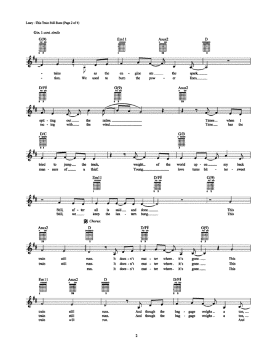 This Train Still Runs This Train Still Runs Guitar Tablature scores gallery preview page 2