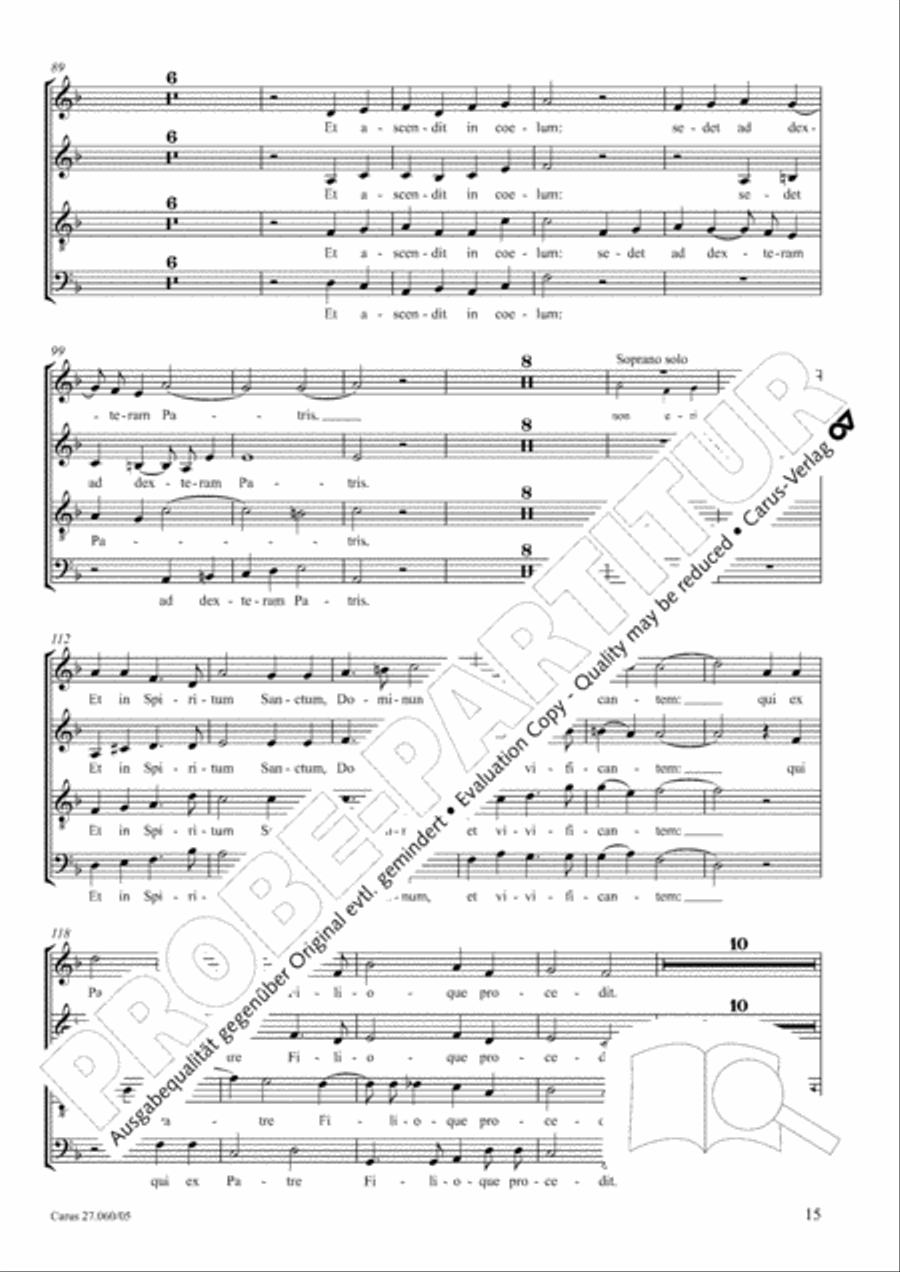 Messe a quatre voix 4-Part scores gallery preview page 16
