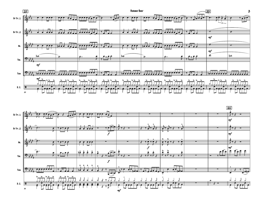 Runaway Baby Brass Quintet scores gallery preview page 3