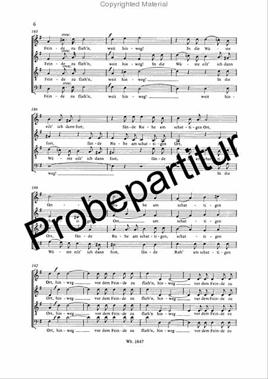 Hymn “Hör mein Bitten, Herr” MWV B 49 4-Part scores gallery preview page 7