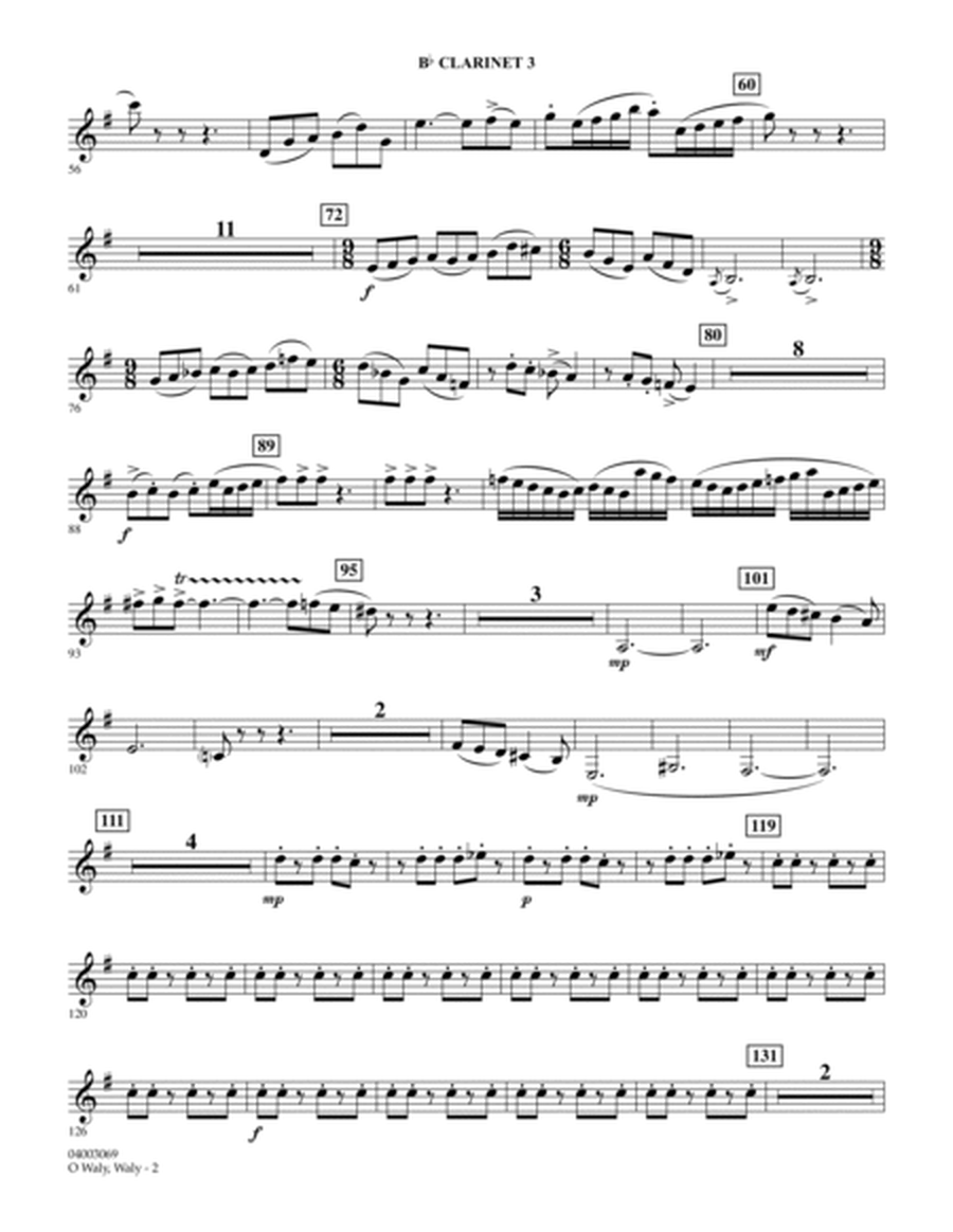 O Waly Waly (A Rhapsody For Band) - Bb Clarinet 3