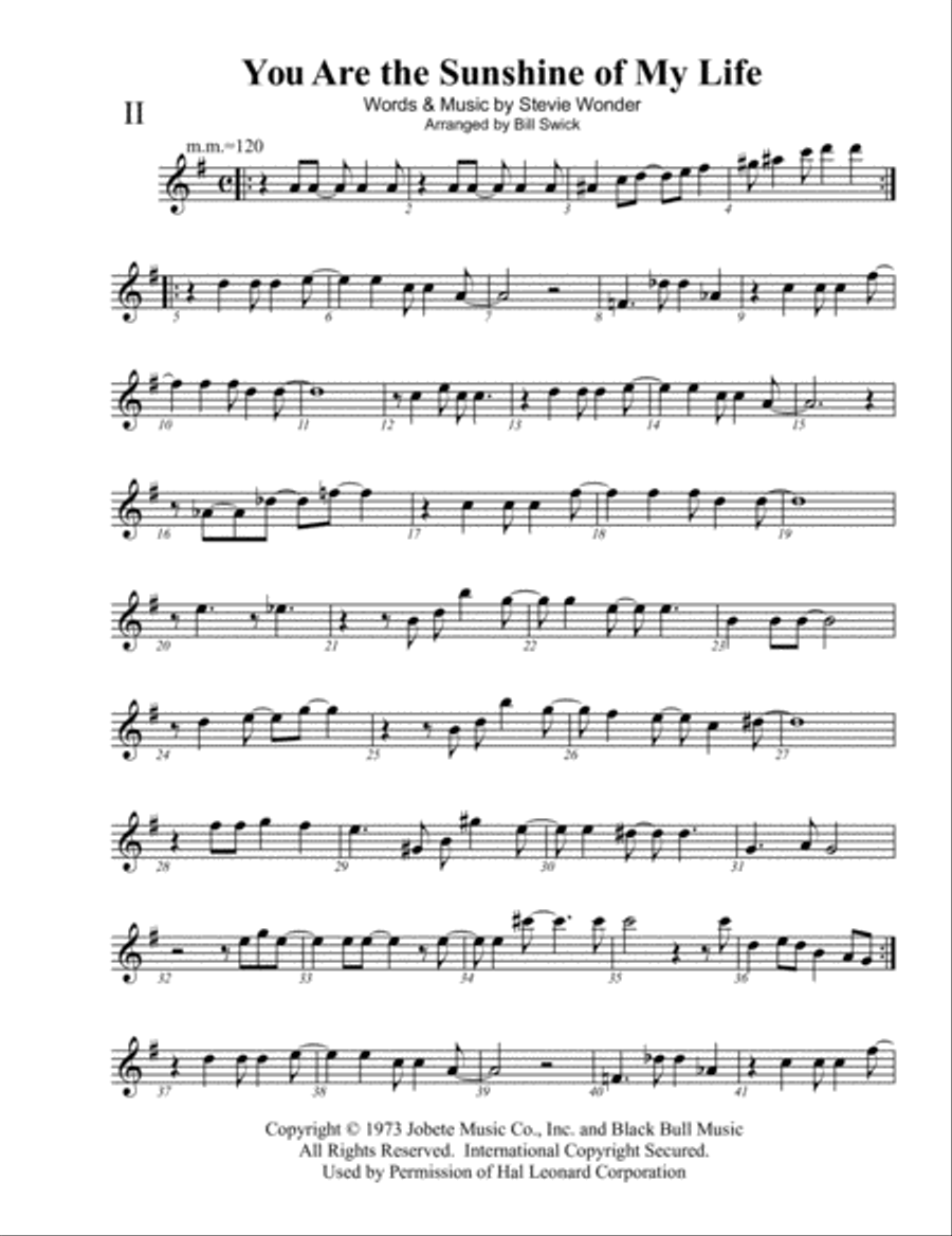 You Are The Sunshine Of My Life You Are The Sunshine Of My Life Electric Guitar scores gallery preview page 6