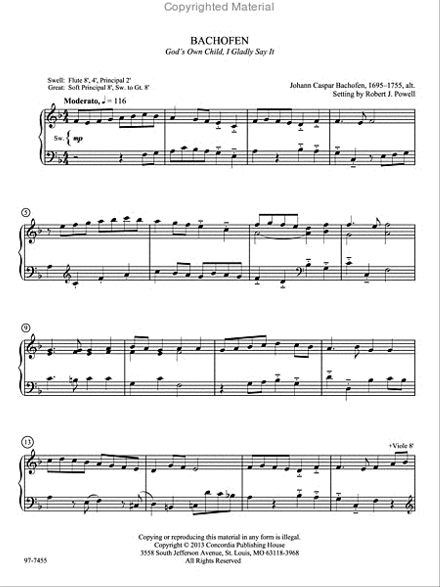 Hymn Prelude Library: Lutheran Service Book, Vol. 2 (BC) Organ scores gallery preview page 2