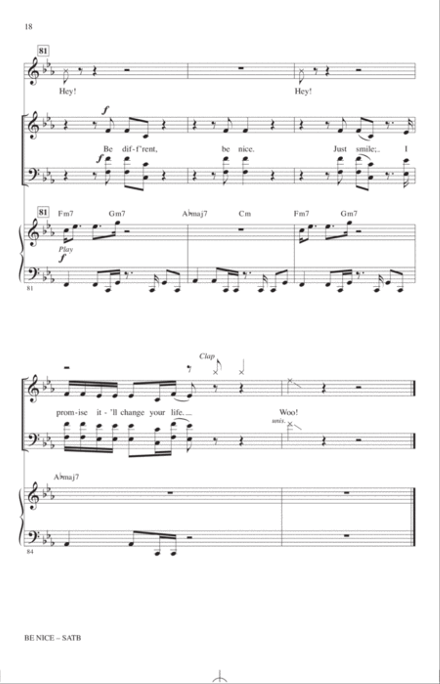 Be Nice (feat. Snoop Dogg) (arr. Alan Billingsley) 4-Part scores gallery preview page 17